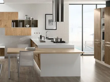 Cucina Moderna Brio in Abete Naturale ed Abete Terra di Mobilturi