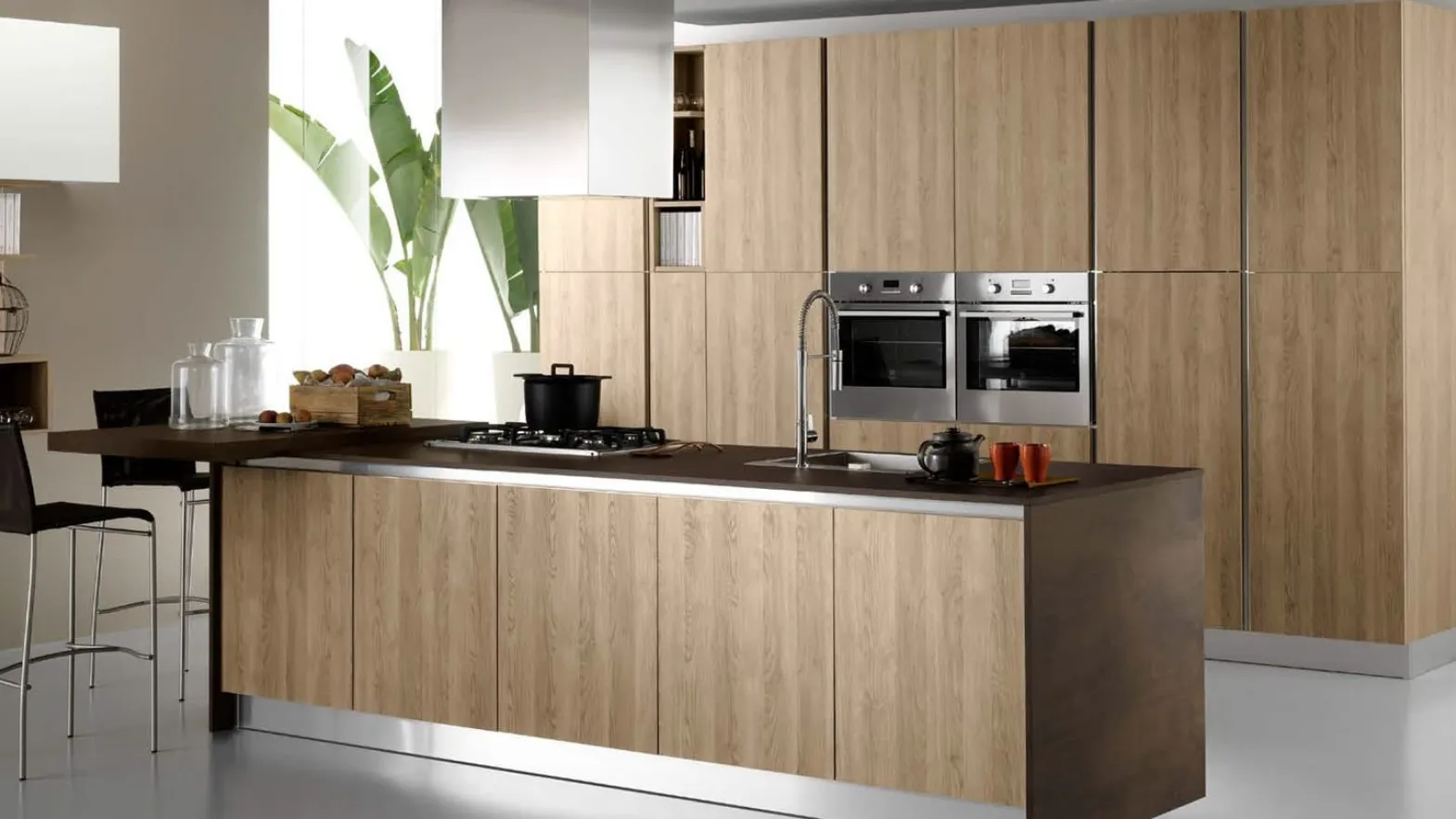 Cucina Moderna Cielo in Rovere Sabbia di Mobilturi
