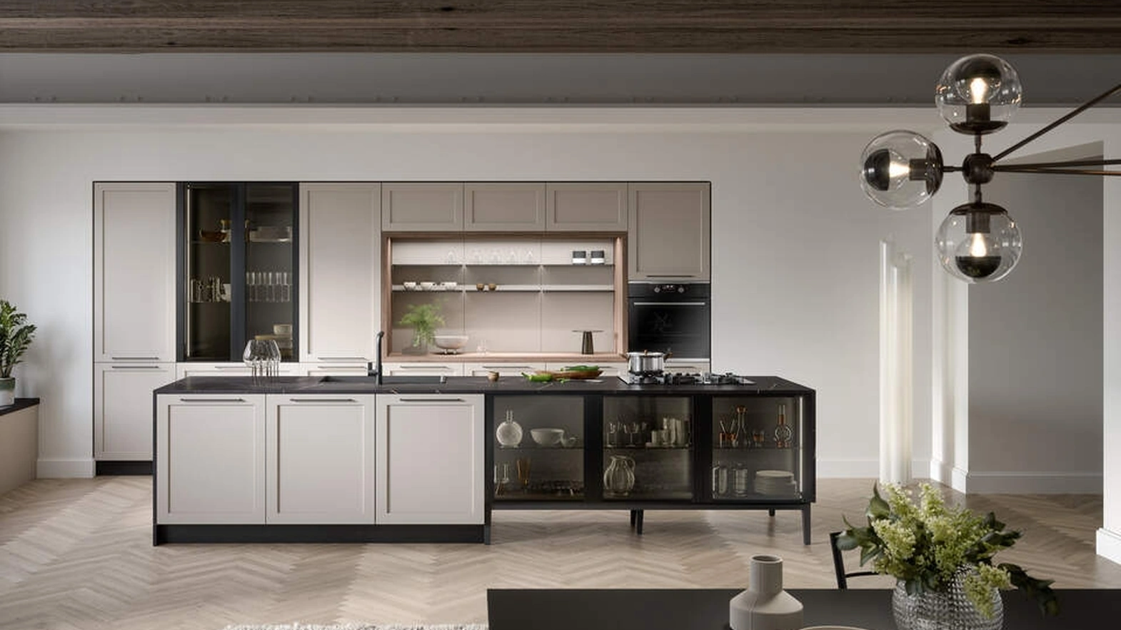 Cucina Moderna con isola Clio Composizione 03 di Prima Cucine