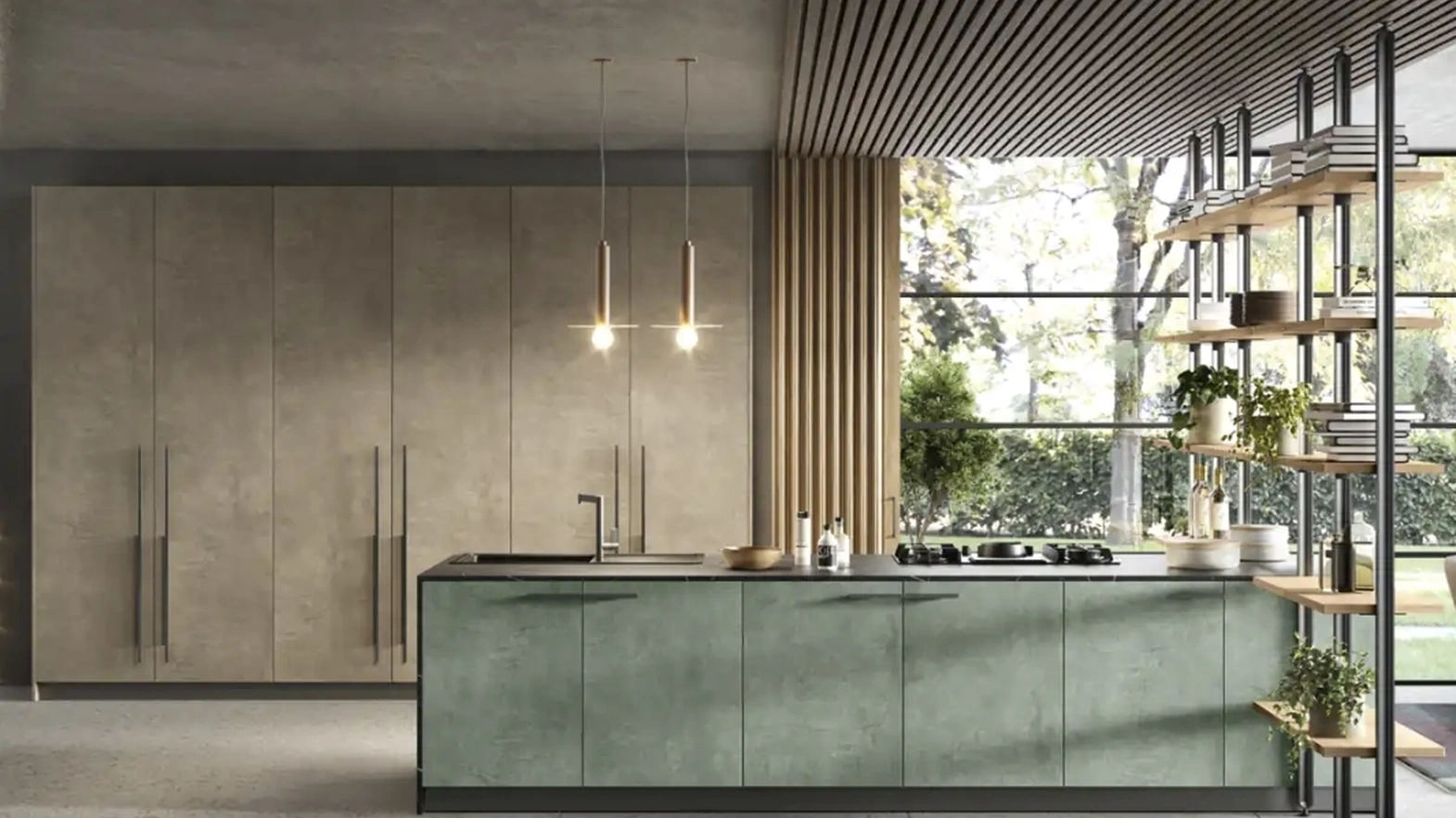 Cucina Moderna con isola College 01 di Moretti Cucine