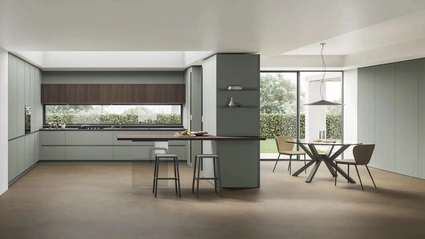 Cucina Moderna con penisola Color Trend 04 di Stosa