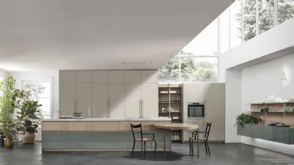 Cucina Moderna con isola Color Trend di Stosa