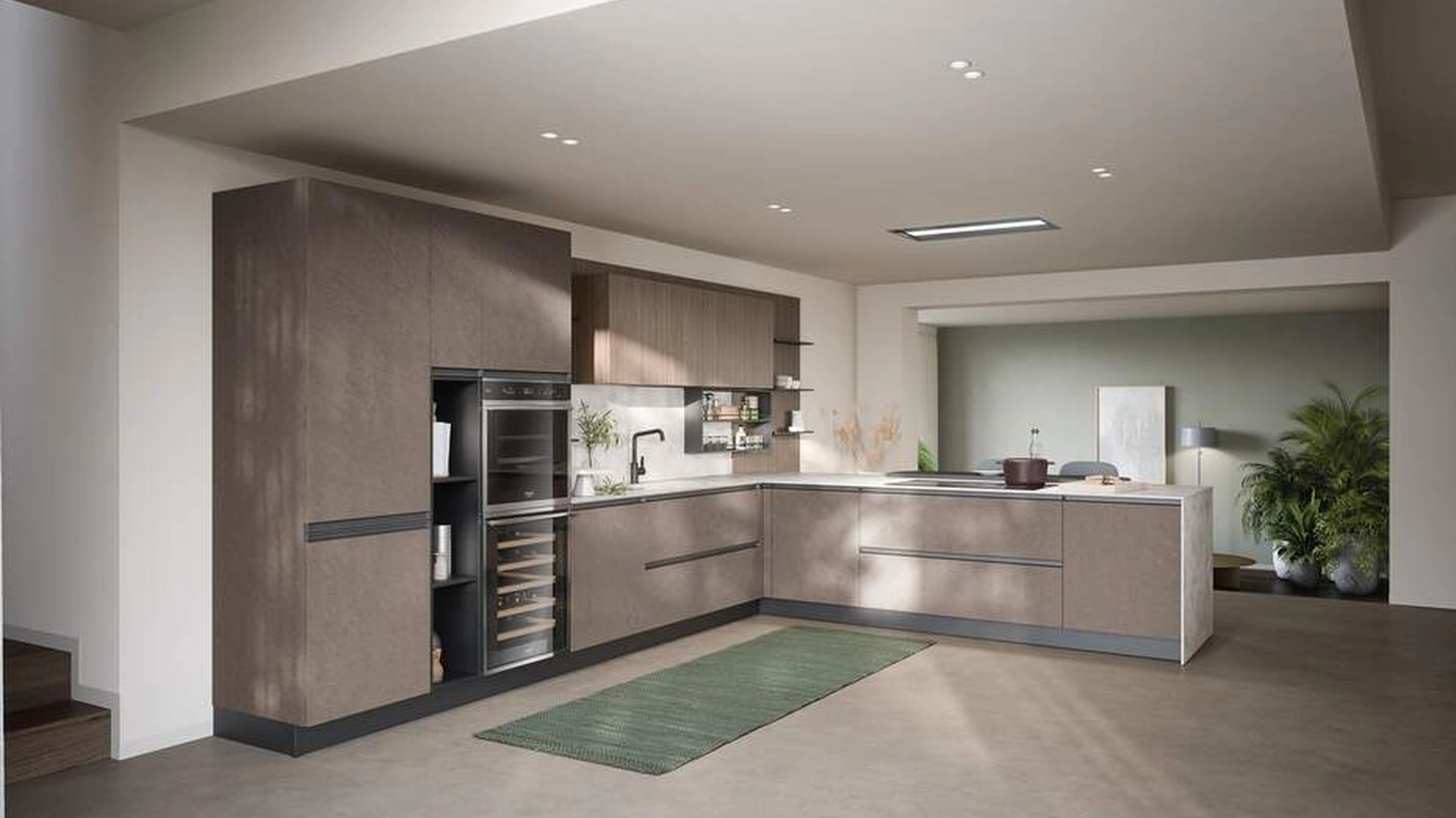 Cucina Moderna con penisola Hera Composizione 05 di Prima Cucine