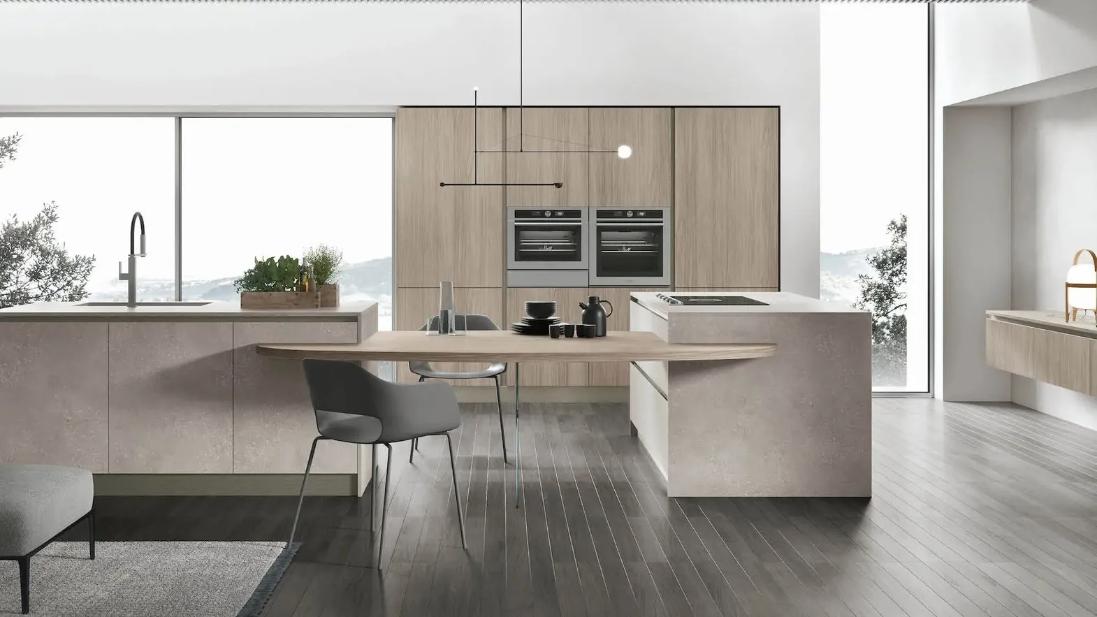 Cucina Moderna con doppia isola Infinity 09 di Stosa