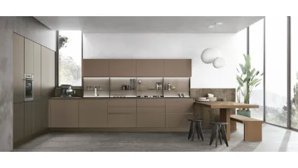 Cucina Moderna con penisola Infinity v05 in Pet di Stosa