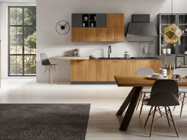 Cucina Moderna Matrix in Noce Canaletto di Mobilturi