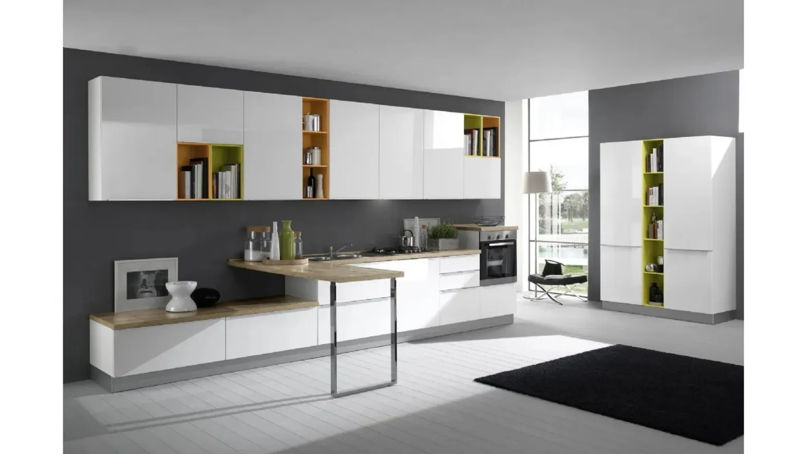 Cucina Mia 06 Bianco Lucido di Net Cucine