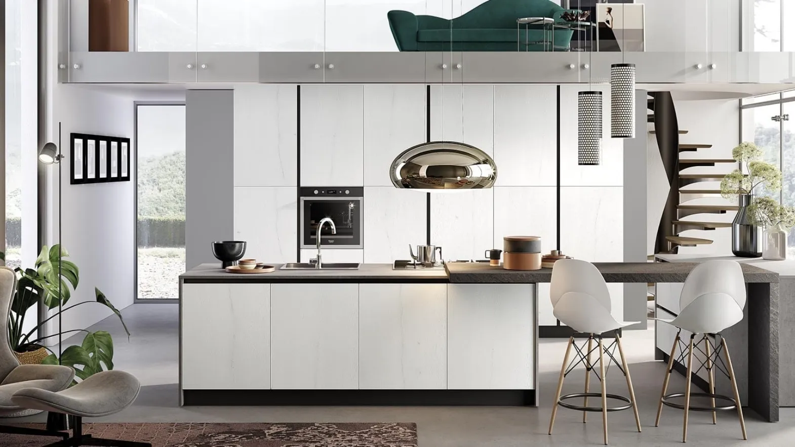 Cucina Moderna Nala in Rovere Pietra di Mobilturi
