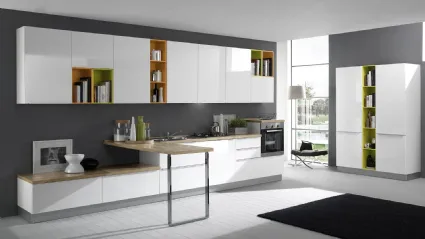 Cucina Moderna Mia Bianco Lucido di Net Cucine