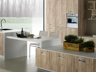 Cucina Moderna Nevada in Rovere Grigio di Mobilturi