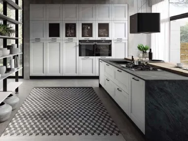 Cucina Moderna Nina in Bianco con Isola di Mobilturi