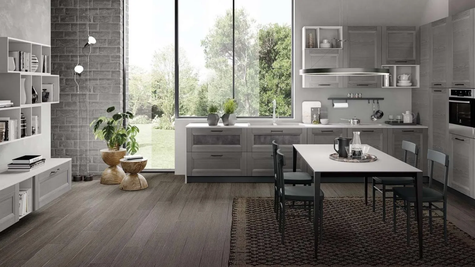 Cucina Moderna Nina in Grigio di Mobilturi