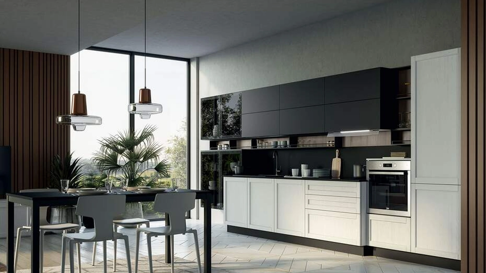 Cucina Moderna lineare Noah Composizione 05 di Prima Cucine