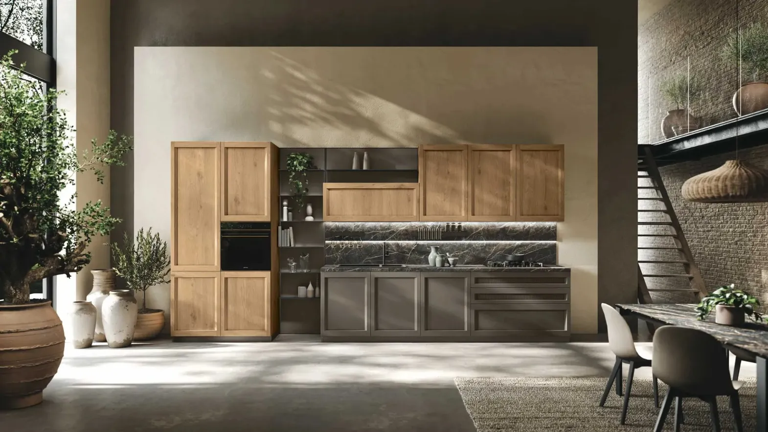 Cucina Moderna lineare Palio 05 di Stosa