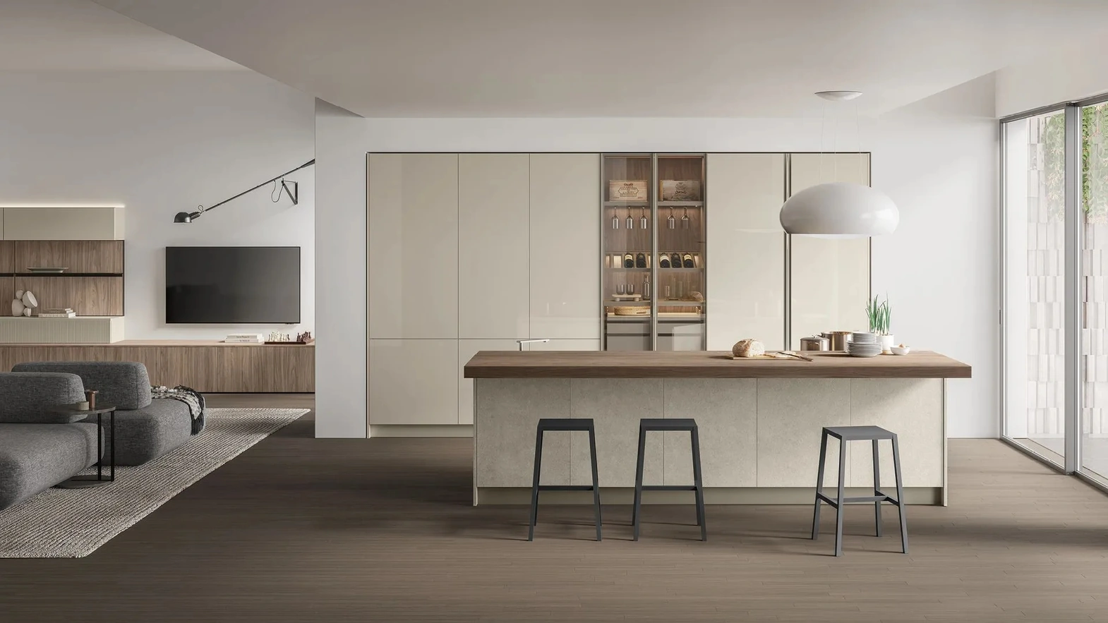 Cucina Moderna con isola Aliant 02 di Stosa