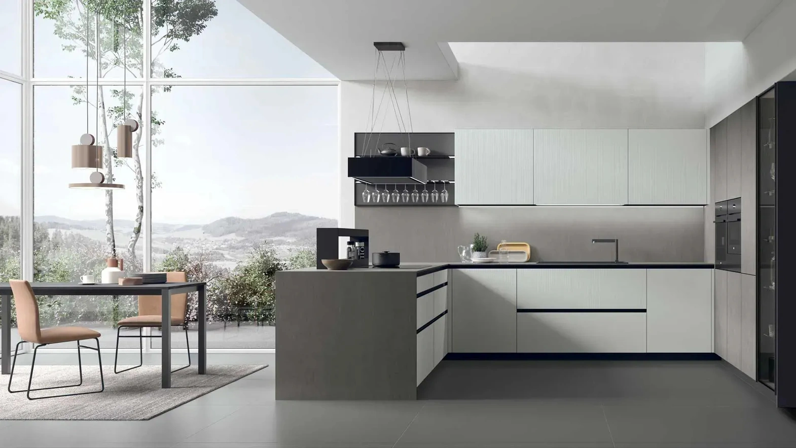 Cucina Moderna con penisola Aliant 06 di Stosa