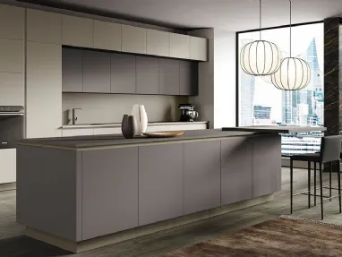 Cucina Moderna Stratos in Fenix Grigio Efeso e Grigio Londra di Mobilturi
