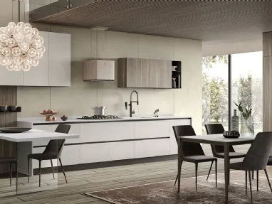 Cucina Moderna Stratos in HPL Kandia White e HPL Hidalgo Aragona di Mobilturi