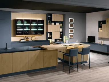 Cucina Moderna Tiffany e Nala grigio bromo e rovere savana di Mobilturi