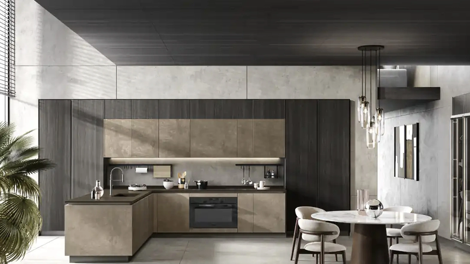Cucina Moderna con penisola Venere 01 di Moretti Cucine