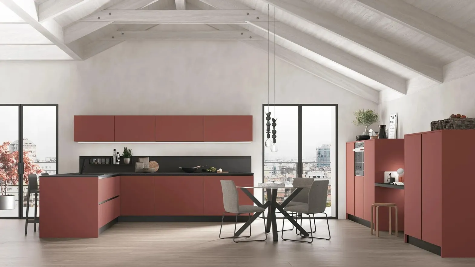 Cucina Moderna con penisola Young 06 di Stosa
