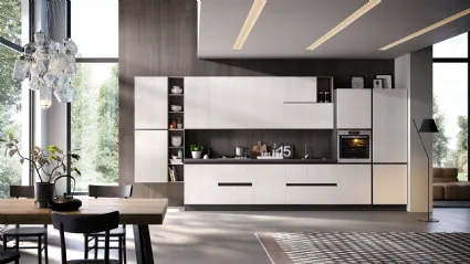 Cucina Moderna Zoe 05 Perla Opaco di Net Cucine