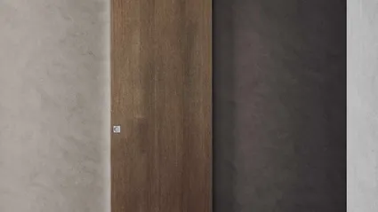 Porta per interni scorrevole esterno muro CL Rovere Olio Olivo di BiHome