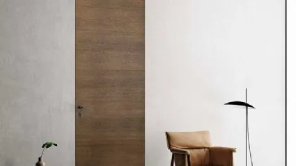 Porta per interni battente filomuro Doga Hori Rovere Olio Cuoio di BiHome
