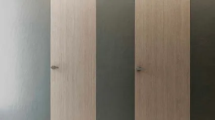 Porta per interni battente in laminato Filomuro Grafite 111G Grano di BiHome