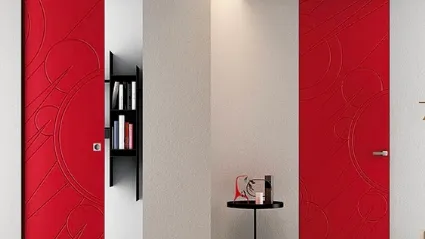 Porta per interni Filomuro Halley in Laccato Opaco Rosso di BiHome