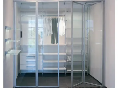 Porta per interni Luxdoor Cab in vetro con telaio in alluminio di Nusco