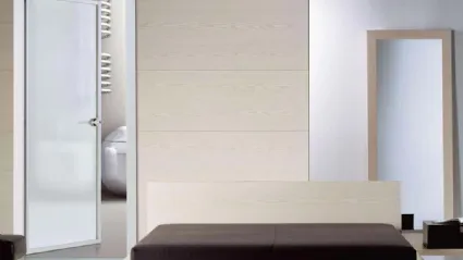 Porta per interni Luxdoor Chrystall in vetro con telaio in alluminio di Nusco