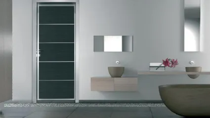 Porta per interni Luxdoor Chrystall 01 in melaminico e alluminio di Nusco