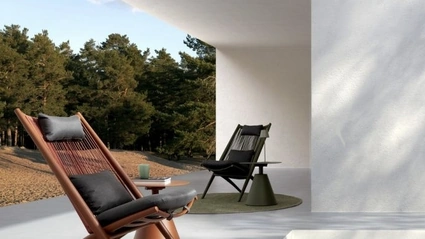 Poltroncina e Tavolino Aloha in tessuto e alluminio di Bizzotto