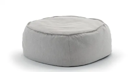 Pouf tavolino Bill in tessuto grigio di La Seggiola