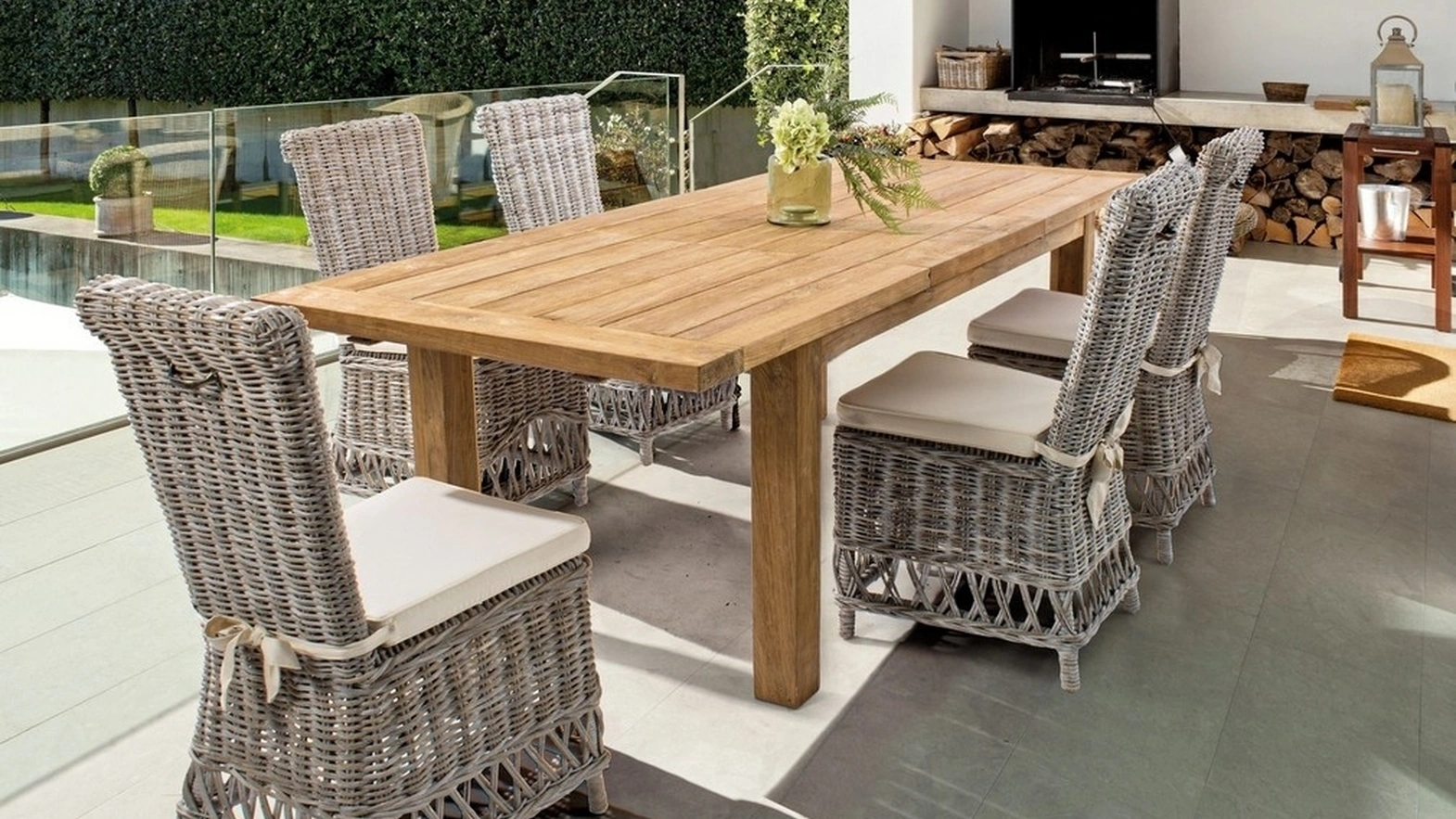 Tavolo in Teak riciclato Bounty di Bizzotto