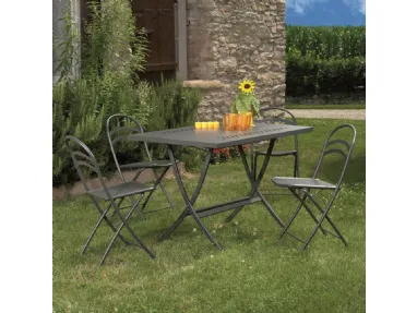 Tavolo da giardino Folding Table in acciaio zincato di La Seggiola