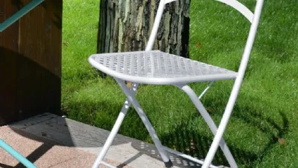 Sedia Folding Metal Chair in acciaio zincato di La Seggiola