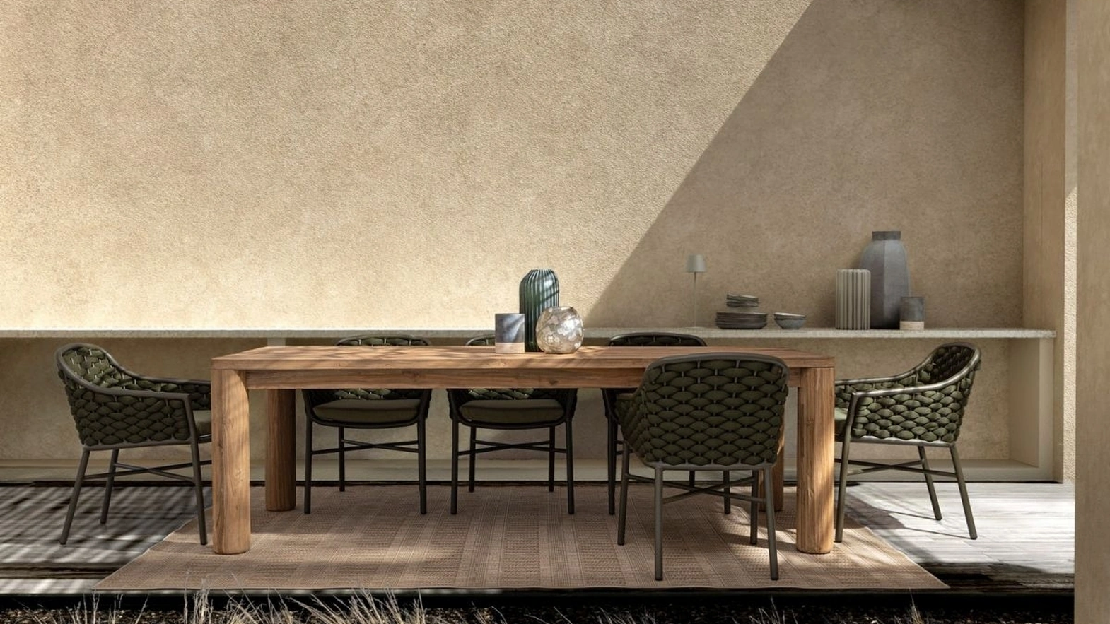 Tavolo Maverick in teak riciclato di Bizzotto