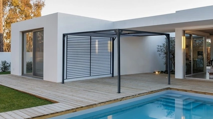 Gazebo in alluminio nero Noah di Bizzotto