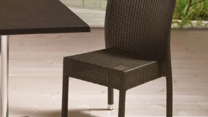 Sedia da giardino Sorrento in alluminio rivestita in fibra di polipropilene intrecciata a mano di La Seggiola
